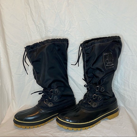 Sorel Shoes - Sorel Kaufman Snowbear Black Nylon Boots